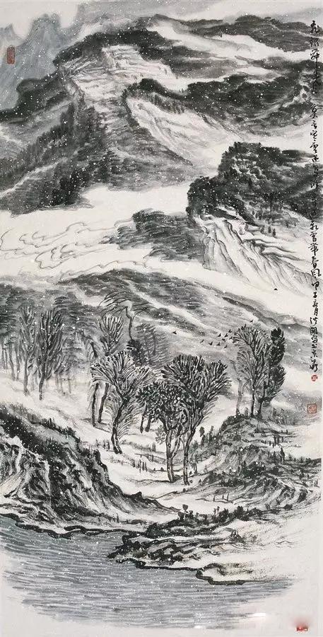 飞银舞东风 2014年 136x68cm 洪潮